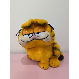 Vintage Garfield Cat Large Sitting Plush Dakin Stuffed Animal 1981 Excellent